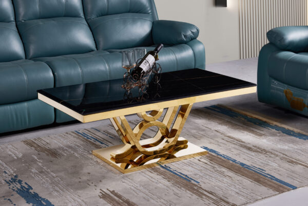 Da Vinci Gold/Black Coffee Table