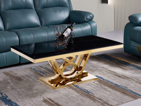 Da Vinci Gold/Black Coffee Table