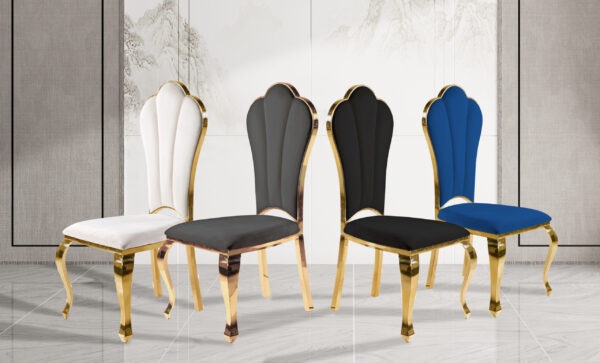 Lilo White & Gold Dining Chair
