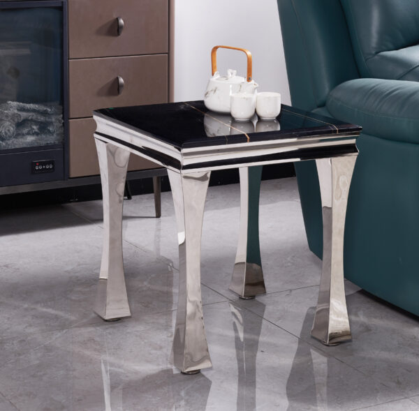 Gandhi Silver/Black End Table