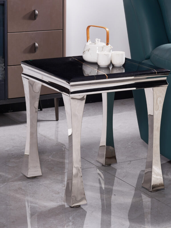 Gandhi Silver/Black End Table