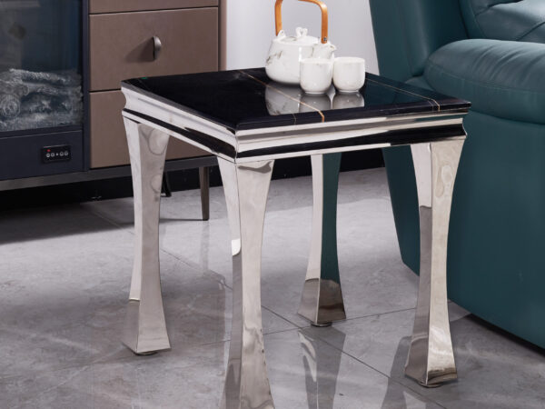 Gandhi Silver/Black End Table