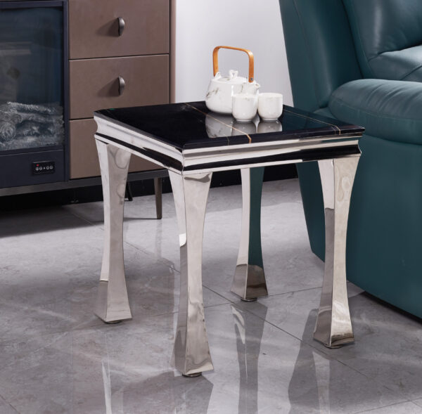 Gandhi Silver/Black End Table