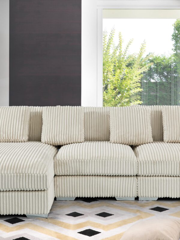 London Cream 3 Piece Sectional LAF Chaise
3-Pc RAF Sectional Right Chaise