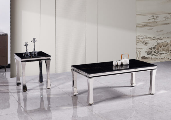 Gandhi Silver/Black End Table