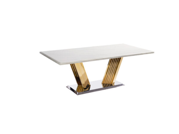 Shakespeare Gold/White Dining Table