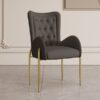 Mulan Gray & Gold Dining Chair