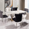 Shakespeare Silver/White Dining Table