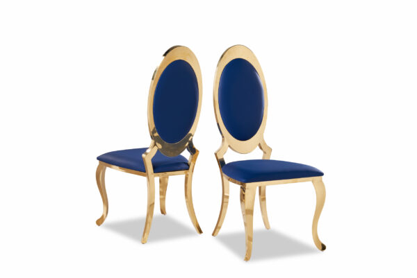 Olaf Blue & Gold Dining Chair