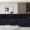 London Black 3 Piece Sectional RAF Chaise
3-Pc RAF Sectional Right Chaise