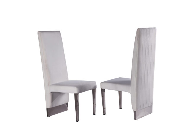 Cinderella White & Silver Dining Chair