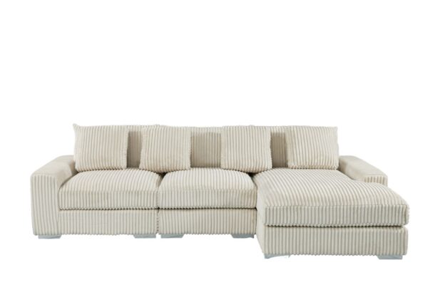 London Cream 3 Piece Sectional RAF Chaise
3-Pc RAF Sectional Right Chaise