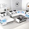 Nevada White & Black Sectional