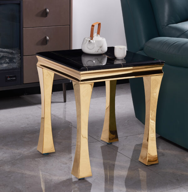 Gandhi Gold/Black End Table