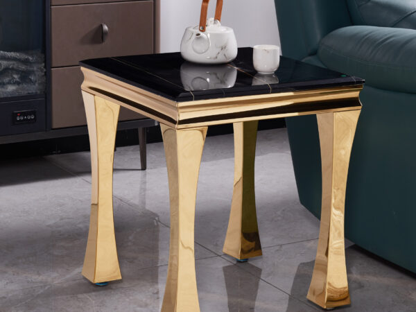Gandhi Gold/Black End Table