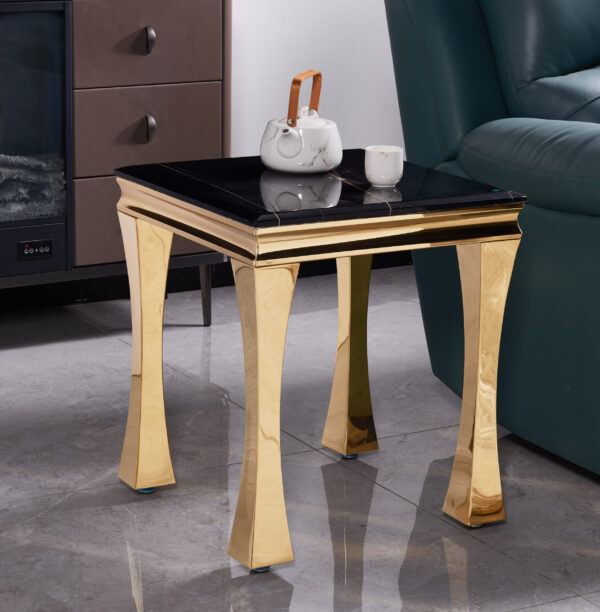 Gandhi Gold/Black End Table