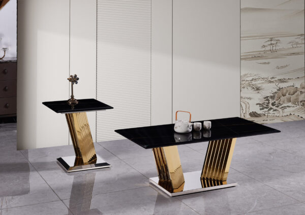 Shakespeare Gold/Black End Table