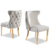 Stitch White & Gold Dining Chair