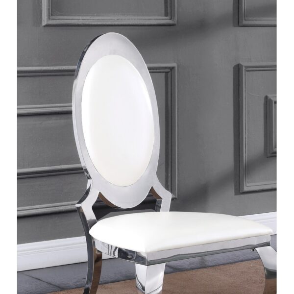 Olaf White & Silver Dining Chair