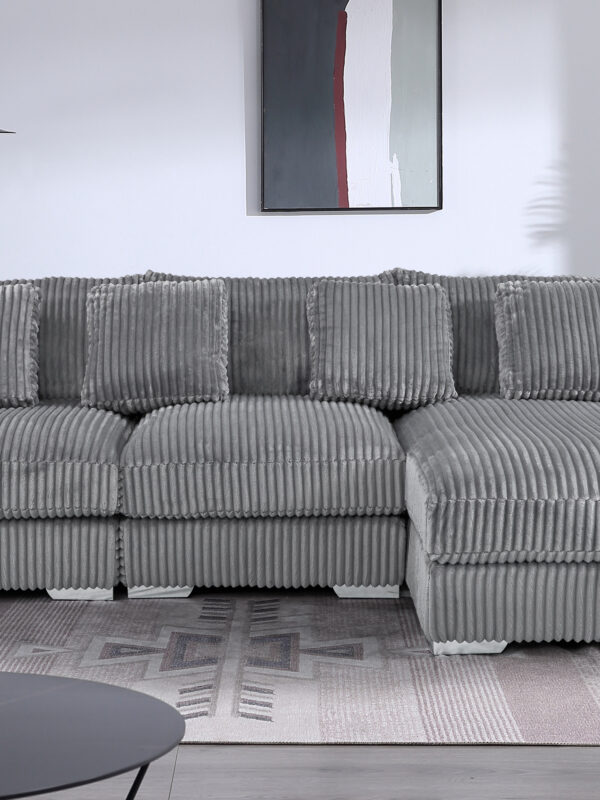 London Gray 3 Piece Sectional RAF Chaise
3-Pc RAF Sectional Right Chaise