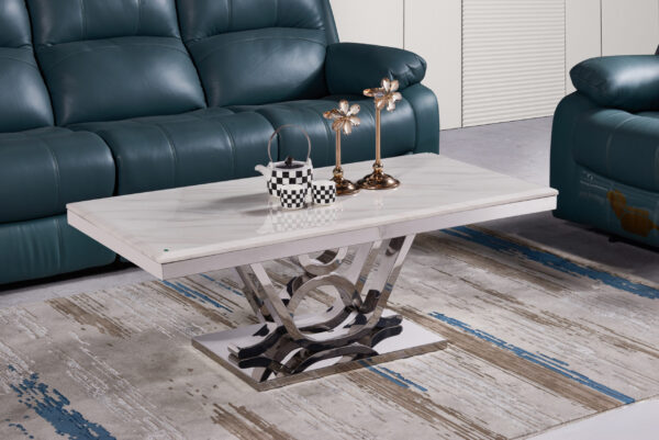 Da Vinci Silver/White Coffee Table