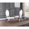 Olaf White & Silver Dining Chair