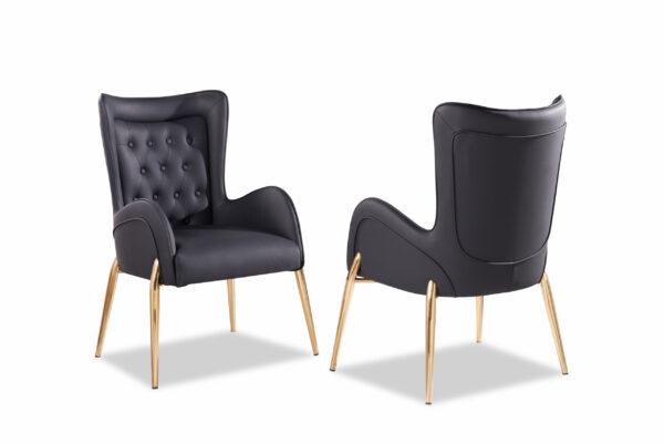Mulan Black & Gold Dining Chair