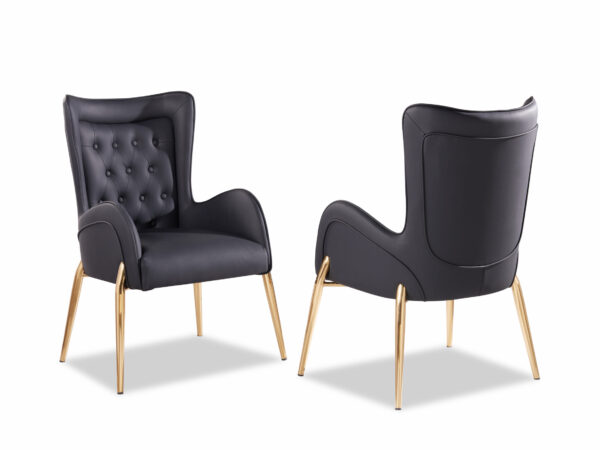 Mulan Black & Gold Dining Chair