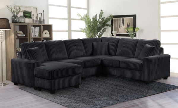 Lyon Black LAF Chaise
3-Pc Sectional Chaise