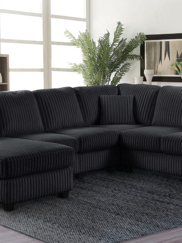 Lyon Black LAF Chaise
3-Pc Sectional Chaise