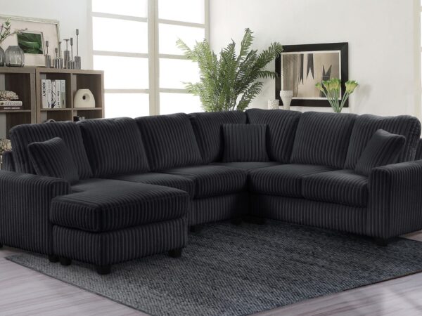 Lyon Black LAF Chaise
3-Pc Sectional Chaise