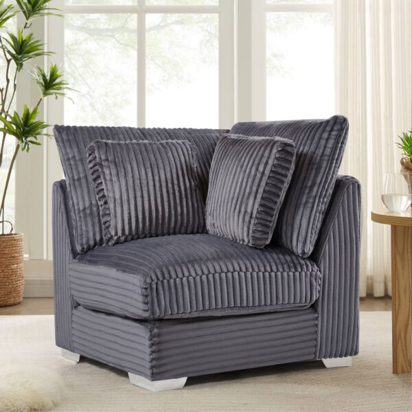 London Gray 6 Piece LAF Chaise Sectional
6-Pc Sectional LAF Chaise