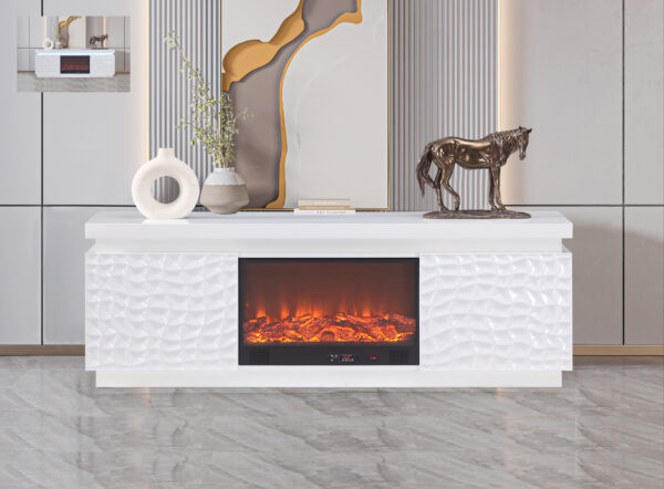 Bogota White TV Stand