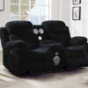 Flint Black Loveseat