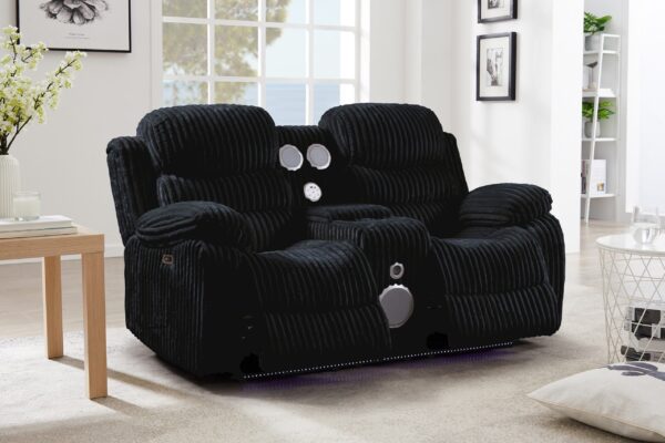 Flint Black Loveseat
