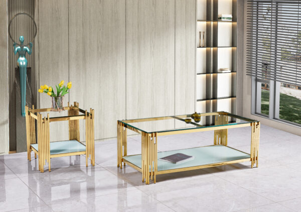 Columbus Gold/White Coffee Table