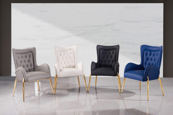 Mulan Black & Gold Dining Chair
