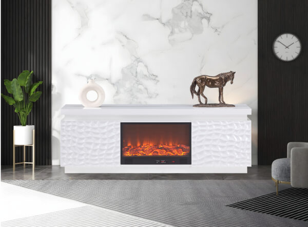 Bogota White TV Stand
