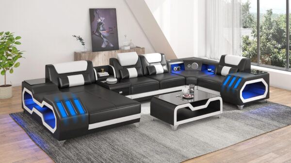 Nevada Black & White Sectional