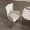 Mulan White & Gold Dining Chair