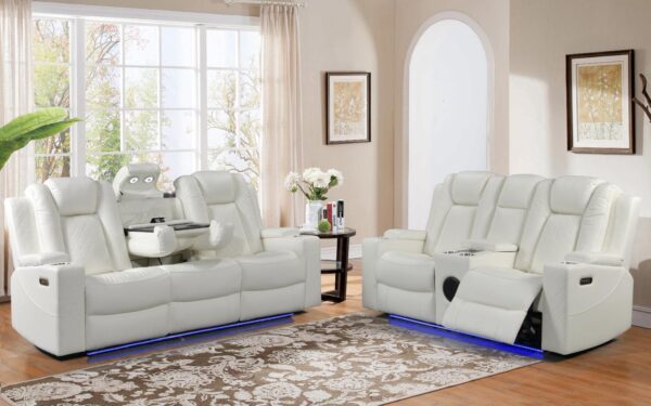 Dearborn White Sofa + Loveseat Set