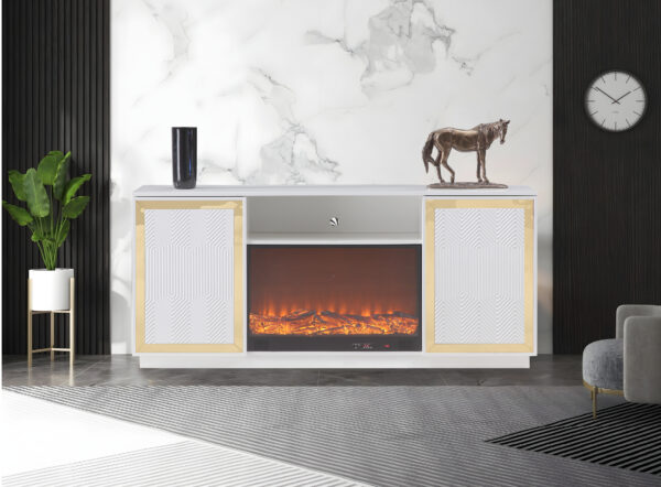 Quito White TV Stand