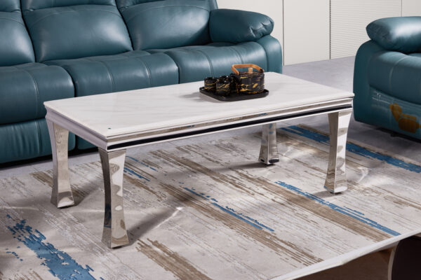 Gandhi Silver/White Coffee Table