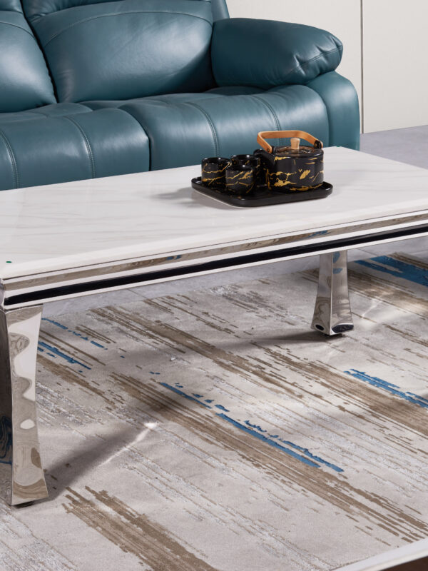 Gandhi Silver/White Coffee Table