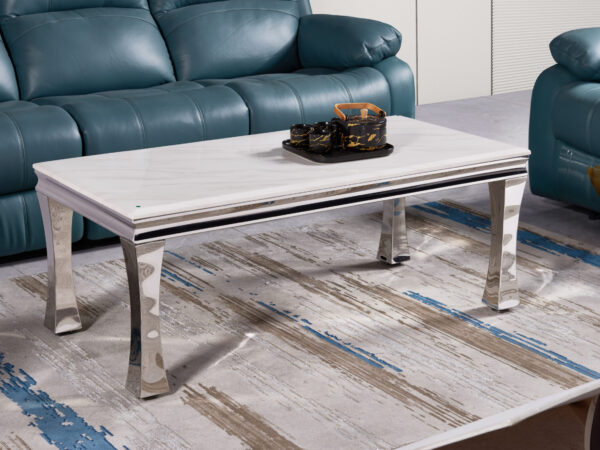 Gandhi Silver/White Coffee Table