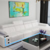 Denver RAF Chaise Sectional White