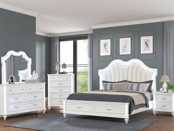 Evangeline White King 4 Piece Set