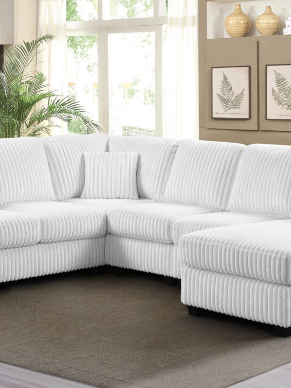 Lyon White RAF Chaise
3-Pc Sectional Chaise