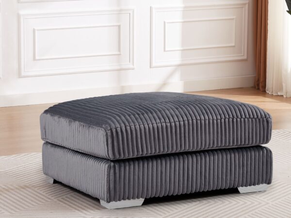 London Gray Ottoman