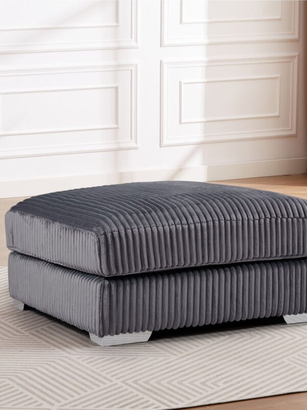 London Gray Ottoman